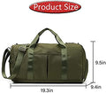 Gym Bag Sports Travel Duffel Bags with Shoe Compartment&Dry Wet Storage Pocket,Durable Waterproof Fitness Workout Tote Yoga Handbag with Adjustable Shoulder Strap for Men and Women (green-01)