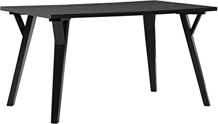 Signature Design by Ashley Otaska Mid Century Modern Rectangular Dining Room Table, Black