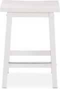 Copy of Amazon Basics Solid Wood Saddle-Seat Kitchen Counter-Height Stool - Set of 2, 24-Inch Height, White