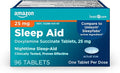 Amazon Basic Care Sleep Aid Tablets, Doxylamine Succinate Tablets, 25 mg, Nighttime Sleep Aid to Help You Fall Asleep, White, 96 Count