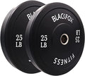 Copy of Blackfox Olympic Bumper Plates, 10 to 55lb Standard Weight Plates for Weight Training, Rubber with Steel Insert, Weight Lifting and Bodybuilding in Your Home Gym