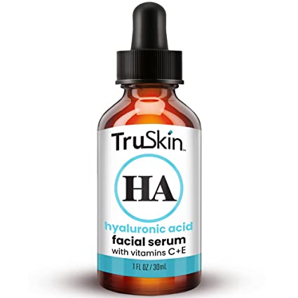 TruSkin Hyaluronic Acid Serum for Face with Vitamin C, Vitamin E and Green Tea, Plant-Powered Anti-Aging Facial Skin Care, Best for Firming, Hydrating, Moisturizing, Plumping Fine Lines, 1 fl oz