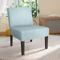 Copy of Zenvida Modern Armless Accent Slipper Chair, Solid Hardwood, 23.75