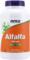 Copy of NOW Supplements, Alfalfa 650 mg source of Vitamin K, Green Superfoods, 500 Tablets