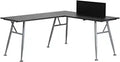 Copy of Flash Furniture Black Laminate L-Shape Computer Desk with Silver Metal Frame