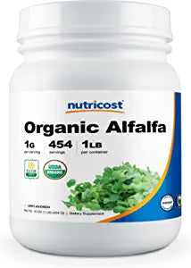 Copy of Nutricost Organic Alfalfa Powder 1LB - USDA Certified 100% Organic, Vegetarian, Non-GMO, Gluten Free