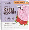 Copy of WonderFit Keto Smoothie with C8 MCT Oil, Strawberry Yogurt, 3g Net Carbs, Gluten Free, Probiotic & Immune Support (5ct)