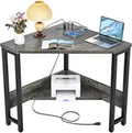 Copy of Armocity Corner Desk Small Desk with Outlets Corner Table for Small Space, Corner Computer Desk with USB Ports Triangle Desk with Storage for Home Office, Workstation, Living Room, Bedroom, Oak