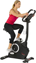 Sunny Health & Fitness Upright Exercise Bike with Electromagnetic Resistance, Programmable Monitor and Pulse Rate Monitoring - SF-B2883