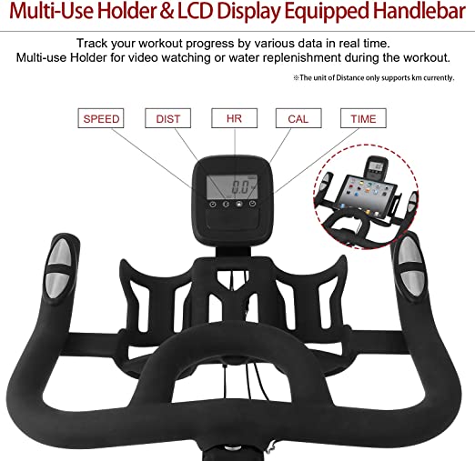 Copy of KOUZ LIVE Exercise Bikes Magnetic Resistance, Indoor Stationary Bikes for Home Workout, Quiet Belt Drive with LCD Monitor & Professional Seat & Ipad Mount, 330lb Capacity Cycling Bike