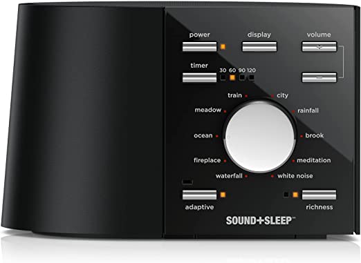 Sound+Sleep High Fidelity Sleep Sound Machine with 30 Guaranteed Non-Looping Nature Sounds, Sleep Timer, and Adaptive Sound Technology