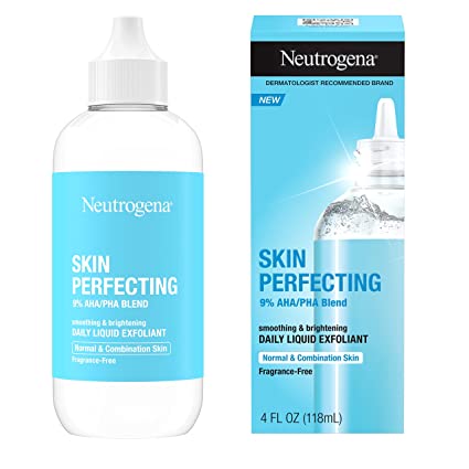 Copy of Neutrogena Skin Perfecting Daily Liquid Facial Exfoliant with 9% AHA/PHA Blend for Normal & Combination Skin, Smoothing & Brightening Leave-On Exfoliator, Oil- & Fragrance-Free, 4 fl. oz