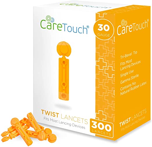 Care Touch Twist Top Lancets 30 Gauge, 300 Lancets