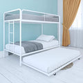 Copy of DHP Triple Metal Bunk Bed Frame, White, Twin