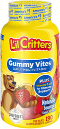Lil Critters Gummy Vites Daily Kids Gummy Multivitamin: Vitamins C, D3 & Zinc for Immune Support, (95-190 Day Supply), from America’s No. 1 Kids Gummy Vitamin Brand, 190 Count