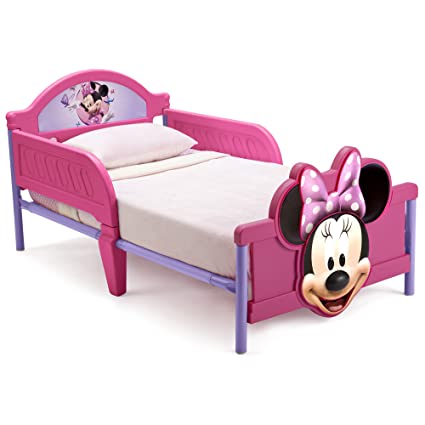 Delta Children 3D-Footboard Toddler Bed, Disney Minnie Mouse