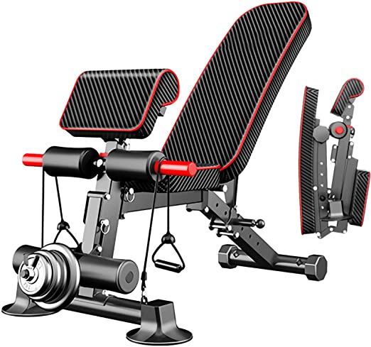 Adjustable Weight Bench - Utility Weight Benches for Full Body Workout, Foldable Flat/Incline/Decline Exercise Multi-Purpose Bench for Home Gym Visit the K KiNGKANG Store