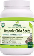 Herbal Secrets USDA Certified Organic Chia Seeds Nutrient (Non-GMO Superfood) - Supports Energy Production* - Supports Overall Health and Well Being* (2 Lbs)