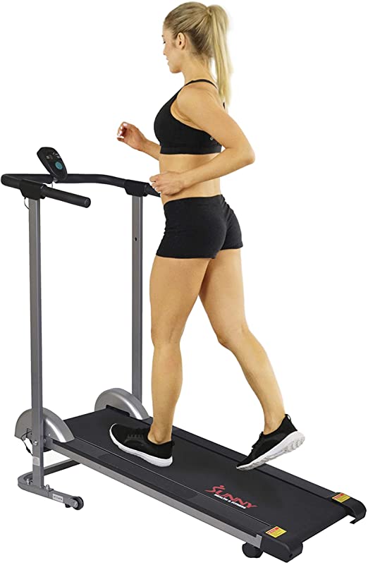 Copy of Sunny Health & Fitness SF-T1407M Foldable Manual Walking Treadmill, Gray