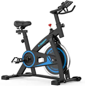 Copy of De.Pommeyeux Exercise Bike, Stationary Indoor Cycling Bike with 35 Lbs Flywheel, Exercise Equipment for Home Workouts Cardio Training with Comfortable Seat, Silent Belt Drive, iPad Holder