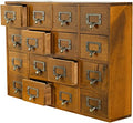 Copy of Primo Supply Desk Drawer Organizer - Wooden Storage Box with 16 Drawers - Home Office Desk Organization and Storage - Rustic Storage Drawers Dressers for Bedroom - Traditional Apothecary Cabinet