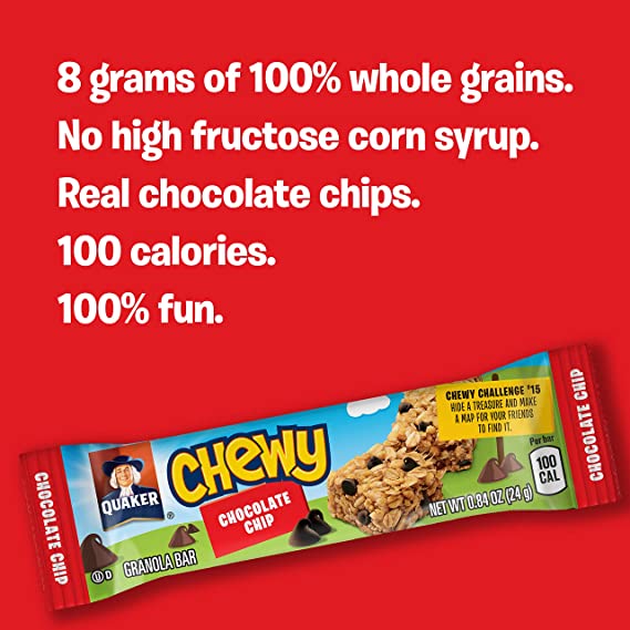 Copy of Copy of Quaker Chewy Granola Bars, Chewy & Dipps Variety Pack, (58 Bars)