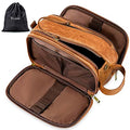 Copy of Elviros Toiletry Bag for Men, Large Travel Shaving Dopp Kit Water-resistant Bathroom Toiletries Organizer PU Leather Cosmetic Bags Visit the Elviros Store