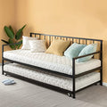 Copy of Zinus Eden Twin Daybed and Trundle Set / Premium Steel Slat Support / Daybed and Roll Out Trundle Accommodate Twin Size Mattresses Sold Separately, Black