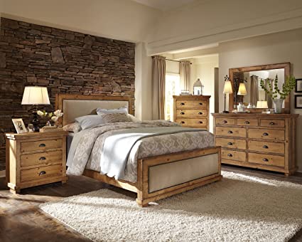 Copy of Progressive Furniture Willow Drawer Dresser with Mirror, Distressed Pine