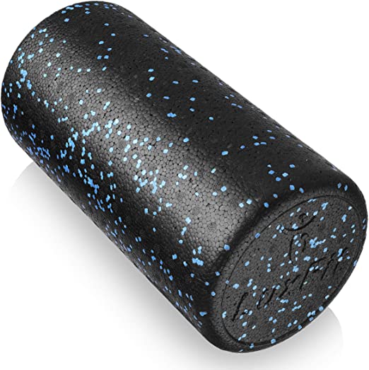 Foam Roller, LuxFit Speckled Foam Rollers for Muscles 3 Year Warranty High Density Foam Roller for Physical Therapy Exercise Deep Tissue Muscle Massage. Back Leg and Body Roller (Blue, 12 Inch)