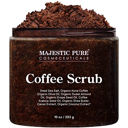 Copy of MAJESTIC PURE Arabica Coffee Scrub - All Natural Body Scrub for Skin Care, Stretch Marks, Acne & Cellulite, Reduce the Look of Spider Veins, Eczema, Age Spots & Varicose Veins - 10 Ounces