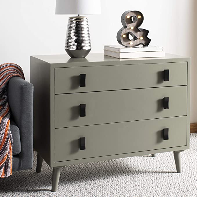 Copy of Safavieh Home Blaize Modern Dark Grey and Black 3-drawer Chest