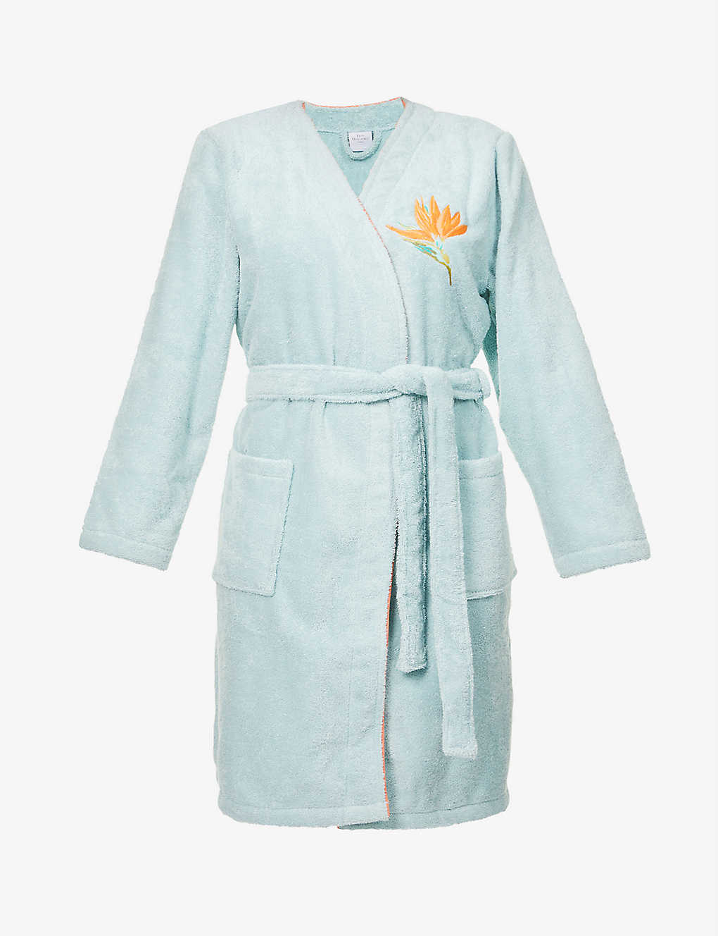 YVES DELORME Utopia embroidered organic cotton robe