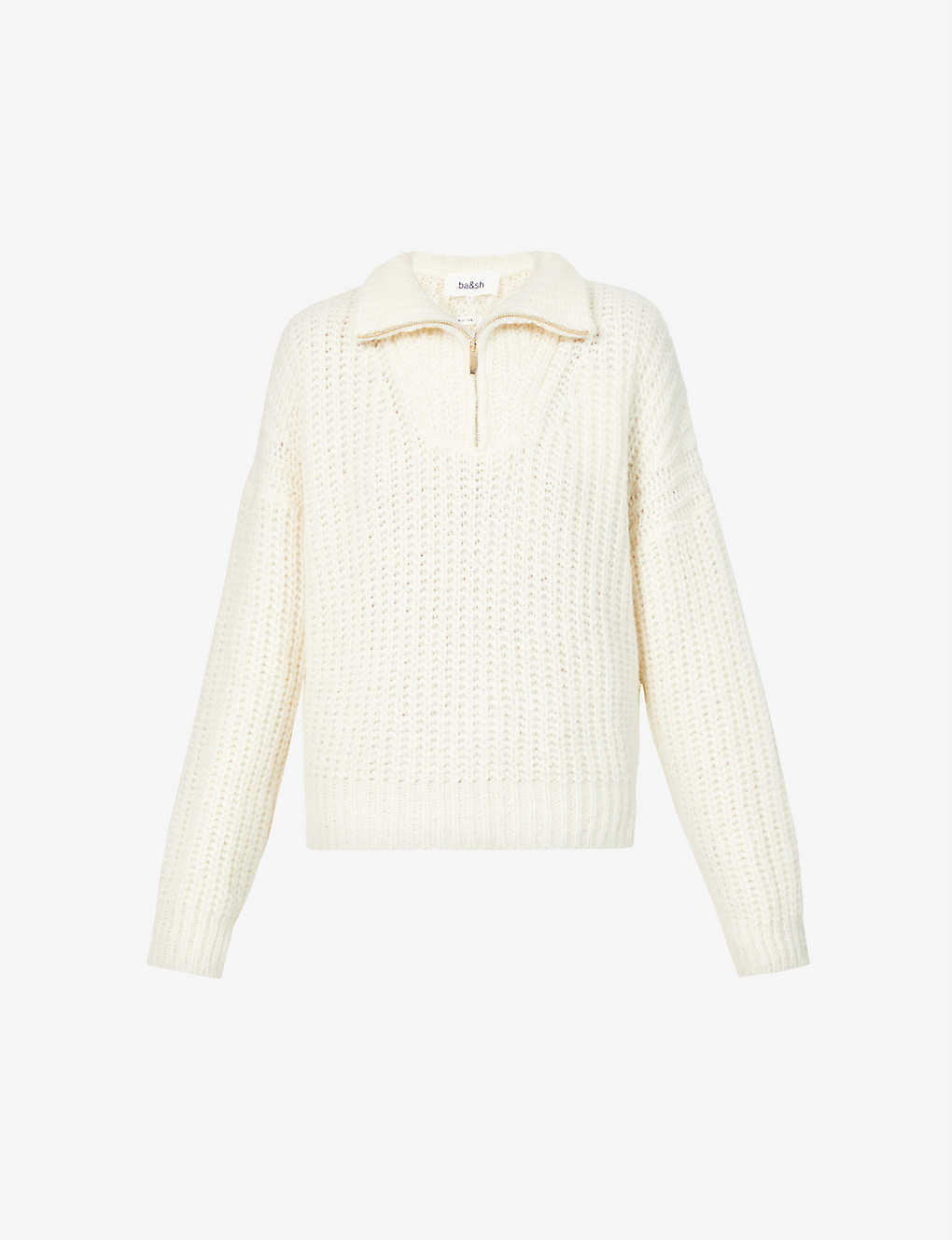 BA&SH Beltan chunky-knit half-zip jumper