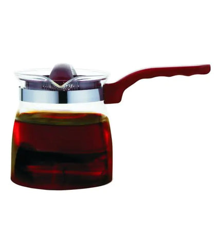 FEMORA Borosilicate Glass Flame Proof Tea Pot/ Carafe/ Tea Kettle